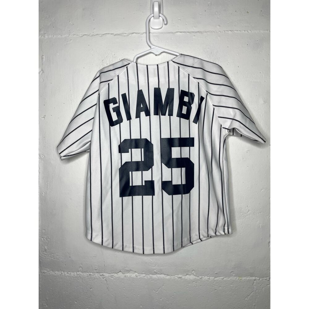 Vintage Youth New York Yankees GIAMBI 25 Jersey Russell Athletic Size 5/6